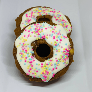 Reese Do'Mutt Peanut Butter Chip Carob Donuts with Icing