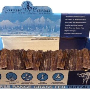 Canine Caviar Premium 6" Flat Buffalo Jerky Treats