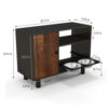 Large Pet Feeder Station Dog Food Storage Cabinet with Stainless - Image 2